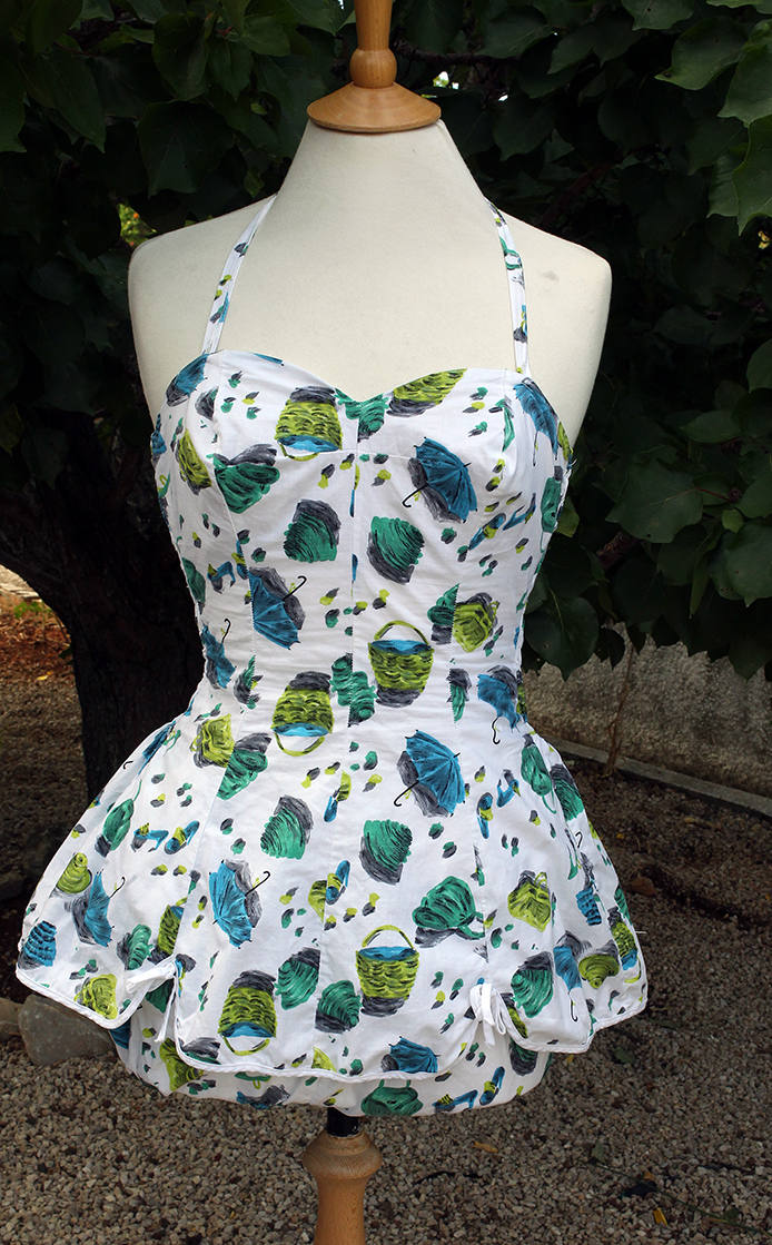 50s halter neck outlet dress